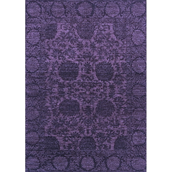 Ahgly Company Machine Washable Indoor Rectangle Abstract Blue Modern Area Rugs, 3' x 5'