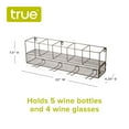 thumbnail image 3 of True Wall Mounted Wire Wine Rack with Cork Cage, Stemware Holder, Holds 5 Bottles & 4 Wine Glasses, 3 of 5