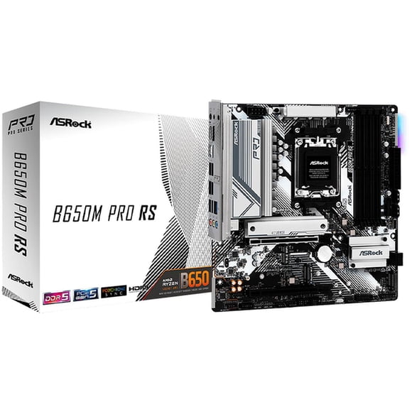 Tarjeta Madre ASROCK B650M PRO RS AM5 4x DDR5 2x M.2 PCIe 4.0 USB-C Micro ATX