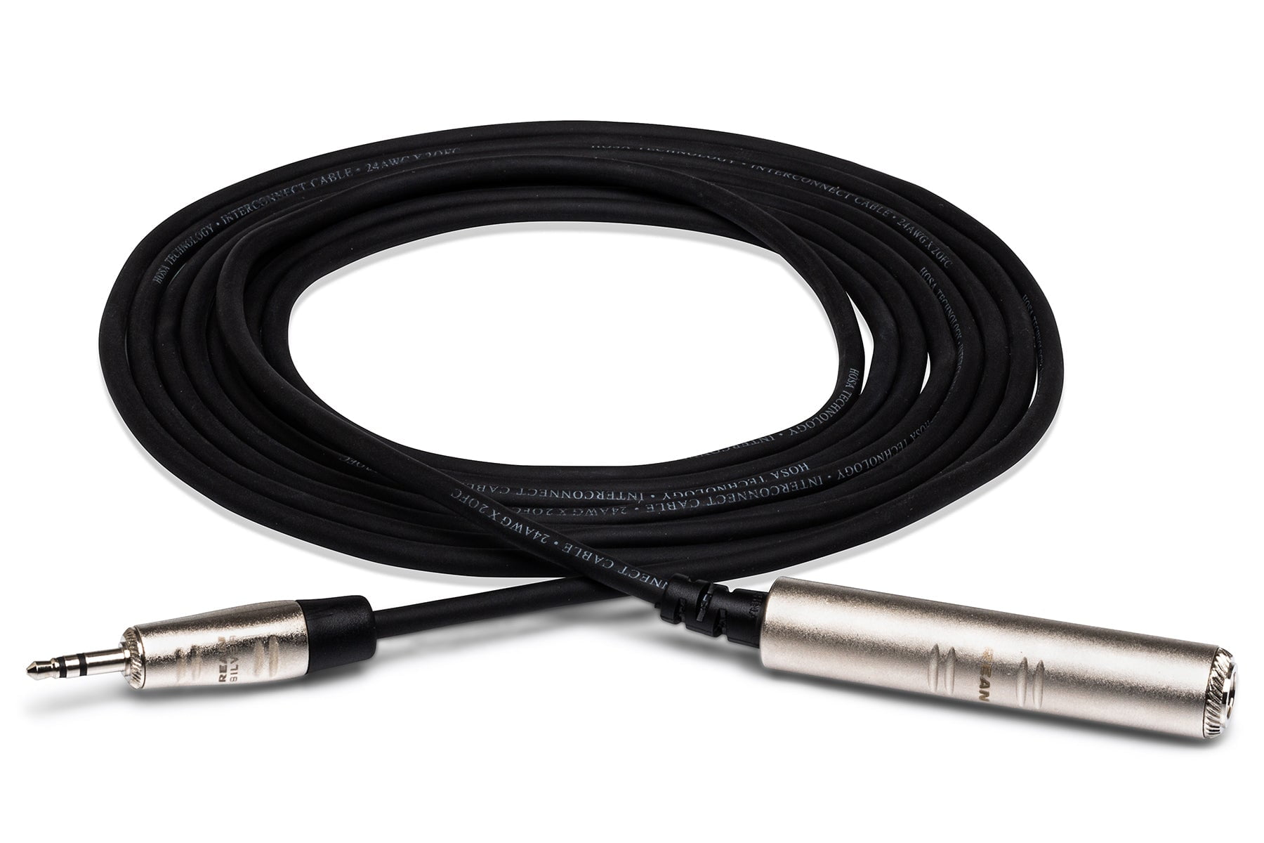 Hosa HXSM-005 5' Pro Headphone Adaptor Cable 1/4 in TRS to 3.5 mm TRS