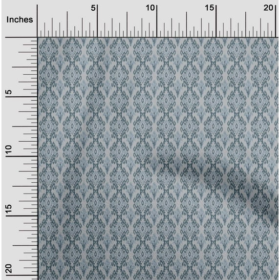 oneOone Silk Tabby Fabric Diamond & Chevron Ikat Decor Fabric Printed BTY 42 Inch Wide
