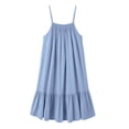 thumbnail image 4 of Horkkom Mini Dresses for Women Solid Color Camisole Summer Dresses Beach Travel Vacation Sundresses, S-2XL, 4 of 9