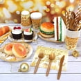 thumbnail image 7 of 121PCS New Year Eve Party Supplies Dinnerware Set for 16 Guests, 2026 White Gold Happy New Year Tableware Set with Cups Napkins Tablecloth for 2026 New Year Eve Party Decor, 7 of 7