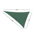 thumbnail image 4 of Coolaroo Coolhaven Outdoor Sun Shade Sail With Hardware Kit 95% UV Block Protection for Garden, Patio, Backyard, 15' x 12' x 9' Triangle, Heritage Green, 4 of 7