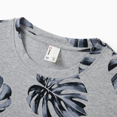 thumbnail image 4 of PatPat Family Matching Leaf Print Tee or Strap Dress Cotton Grey Set, 4 of 6