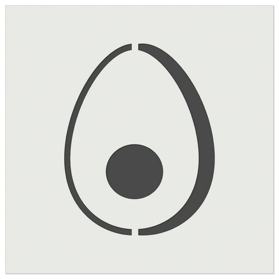 Avocado Symbol DIY Cookie Wall Craft Stencil - 5.5 Inch