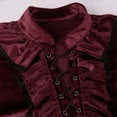 thumbnail image 5 of Mens Fashion Style Medieval Gentleman Shirt Gothic Ruffled Collar Long Sleeves Shirt Flock, 5 of 5