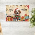 thumbnail image 2 of Merry Christmas Santa Brittany Spaniel Scarf Twinkling Lights Xmas Holiday Horizontal Matte Canvas Poster Brittany Dog Lover Gifts Idea Wall Art Home Decor - 00022, 2 of 5