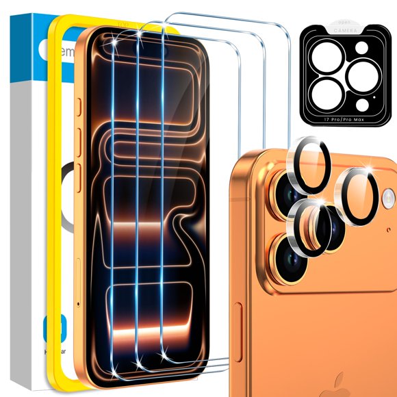 Protector de pantalla Fotbor para iPhone 17 Pro Max de 6,9" - paquete de 3