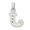 thumbnail image 3 of Auriga Fine Jewelry 925 Sterling Silver CZ Letter J Initial Pendant for Women, 3 of 6