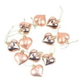 thumbnail image 3 of Dienrx 12 Pack Heart Shaped Christmas Ornaments, Shatterproof Plastic Holiday Ball Decorations for Tree, Valentine's Day Party, Home Garland and Festive Decor, 3 of 4