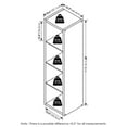 thumbnail image 3 of Pemberly Row Open Back Decorative Verticle Cube Storage Organizer in Dark Oak, 3 of 6