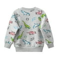 thumbnail image 5 of Povozer Boy Sweatshirts Crewneck Pullover Cotton Tops Clothing Shirts(Gray,18-24M), 5 of 5