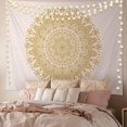 thumbnail image 2 of Gojian Black Blue Mandala Tapestry Wall Hanging Vintage Tapestries Aesthetic Hippie Wall Decor Bohemian Wall Art Boho Home Decoration for Bedroom,Living Room,Dorm, 2 of 6
