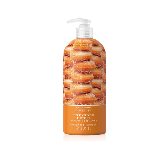 Homeworx de SLATKIN + CO. 34 onzas líquidas. Gel de baño - Donut de sidra caliente