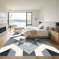 thumbnail image 3 of ODIKA 4'x6' Machine Washable Non-Slip Area Rug, Geometric Gray High Traffic Rug with Pad, Gray, 1051698, 3 of 8