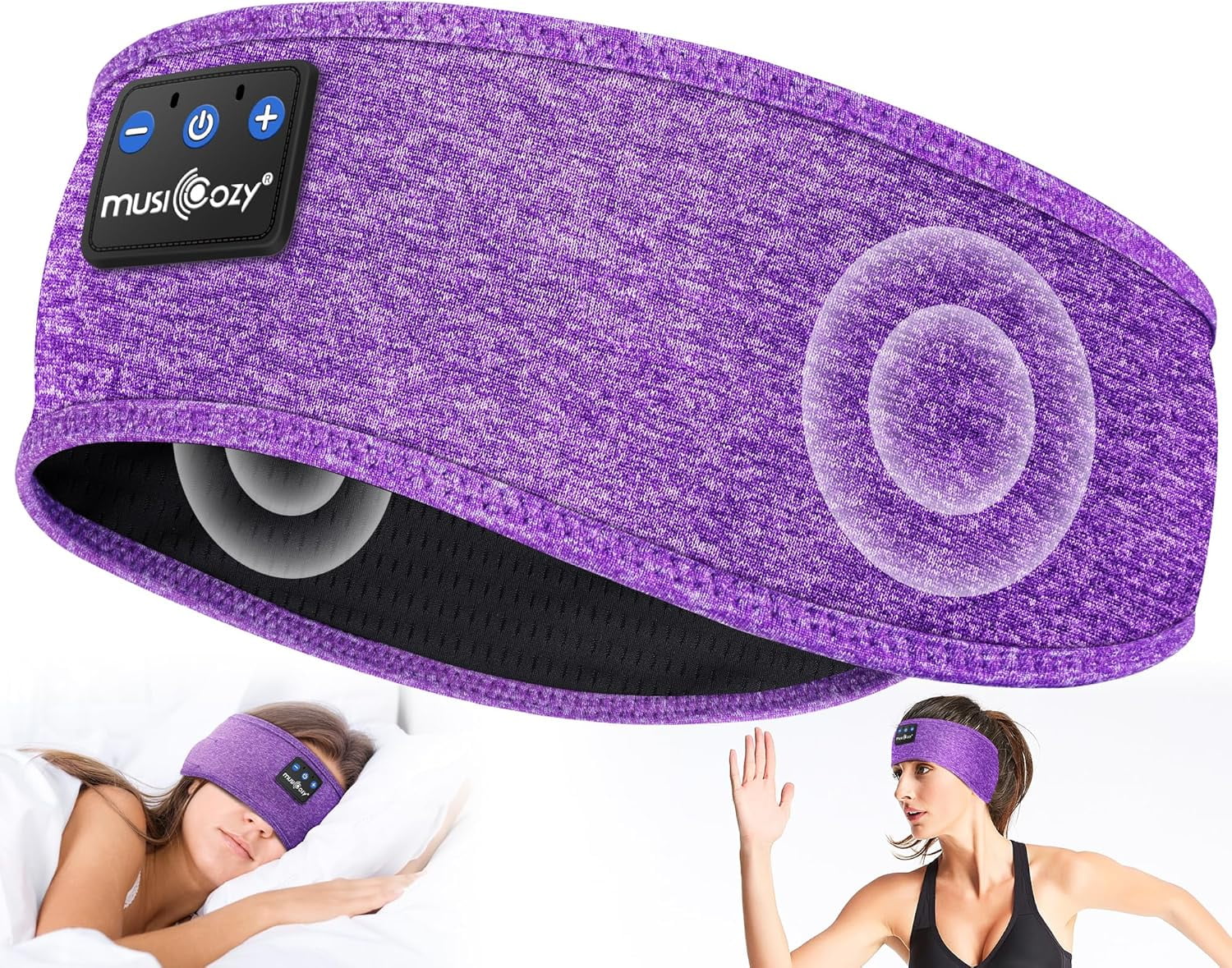 HRTGFD-Sleep Headphones Bluetooth 5.4 Headband, Wireless Earphones Music Sleep Earbuds Sleeping Eye Mask with HD Stereo Speakers for Workout Running Travel Yoga, Ideal Gifts for Women Men