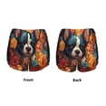 thumbnail image 5 of Lsque Cute Colorful Flower French Bulldog Printed Women's Running Shorts with Liner Pockets,Elastic Quick Dry Workout Athletic Gym Yoga Shorts,Womens High Waist Shorts-Large, 5 of 9