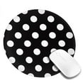 thumbnail image 2 of Disketp Black And White Polka Dot Small Mouse Pad 7.9x7.9 Inches,Washable Round Mousepad For Office Laptop Computer,Non-Slip Rubber Base Mouse Pads For Wireless Mouse, 2 of 8