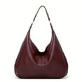 thumbnail image 6 of JUYGO Vintage Chic Hobo Leather Tote - Spacious & Durable Vegan Bag - Stylish Shoulder or Underarm Purse for Women, 6 of 7