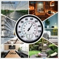 thumbnail image 7 of Large Indoor & Outdoor Thermometer Hygrometer - 10in Waterproof Wall Mounted Thermometer, No Batteries Required (Black), 7 of 7