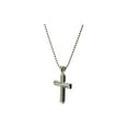 thumbnail image 2 of Men's Stainless Steel 2" Herringbone Cross Pendant & 24" Chain Set, 2 of 6