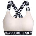 thumbnail image 3 of Stretch Letter Band Back Bralette for Daily Wear Comfortable Support Seamless Soft Wireless Everyday Choice Versatile Strap Design for Home and Casual, 3 of 5