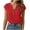 Red, variant on cfhntfmh Womens Summer Henley Tops Trendy Vacation Business Work Shirts Dressy Casual Blouses Cap Sleeve V Neck Clothes