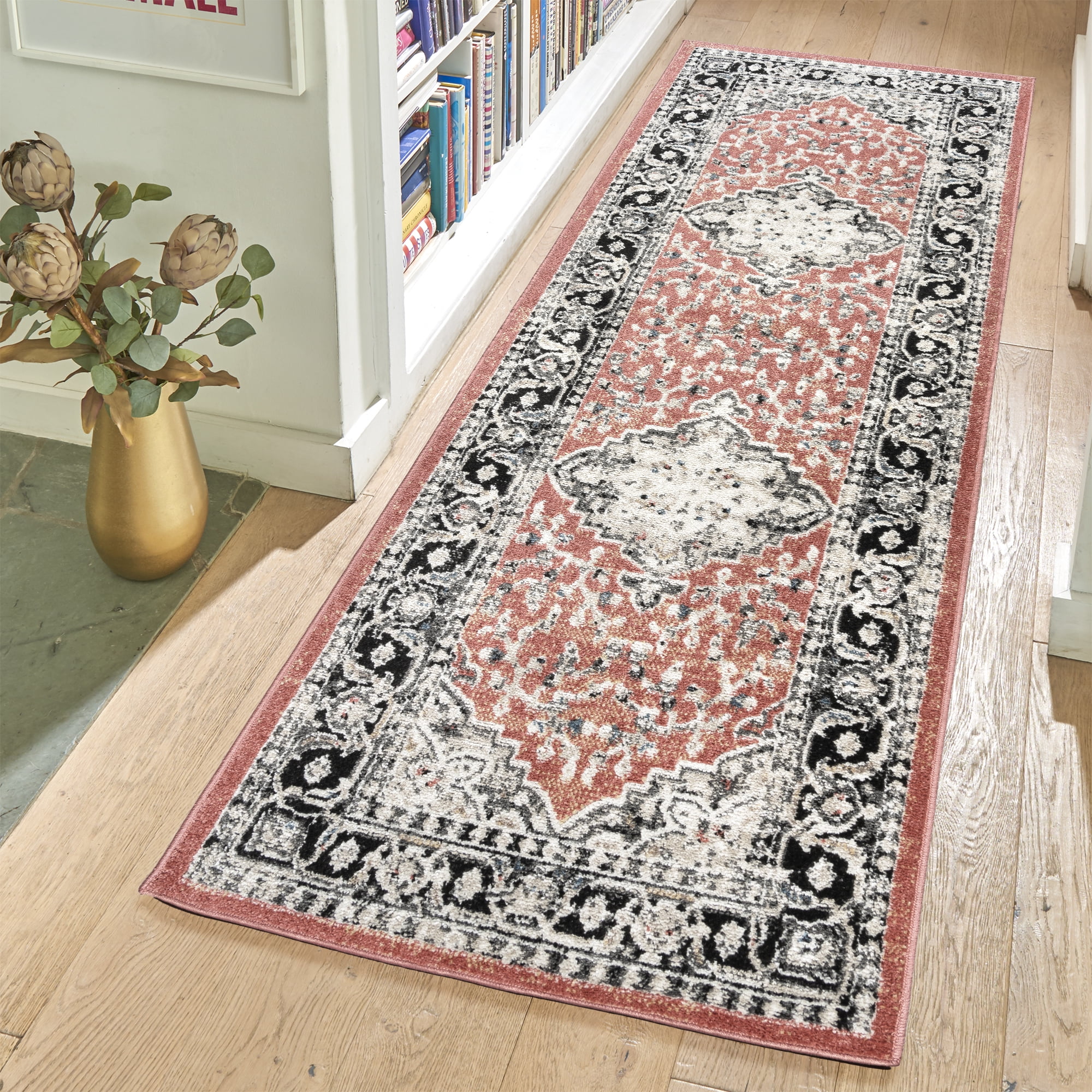 Gertmenian Heirloom Fluer Traditional Oriental Rose Indoor Area Rug, 2x8 Runner