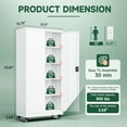 thumbnail image 3 of Letaya Metal Garage Storage Cabinets with Lock Door and Adjustable Shelves, Steel Tool Cabinets for Home,Office,Warehouse Organisieren (White, 75" H), 3 of 8