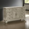 thumbnail image 6 of Benjara Lumi 68 Inch Dresser, 9 Drawers, 1 Cabinet, Platinum Gold Wood Finish, 6 of 6