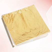 UPKOCH 100Set Imitation Golden Foil Paper Design Copper for Crafts Home Adornment Supplies 5.5x5.5x0.4in