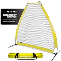 PowerNet Portable Softball & Baseball Batting Practice Pitching Screen, 7-FT I-Frame or A-Frame Pitching Net