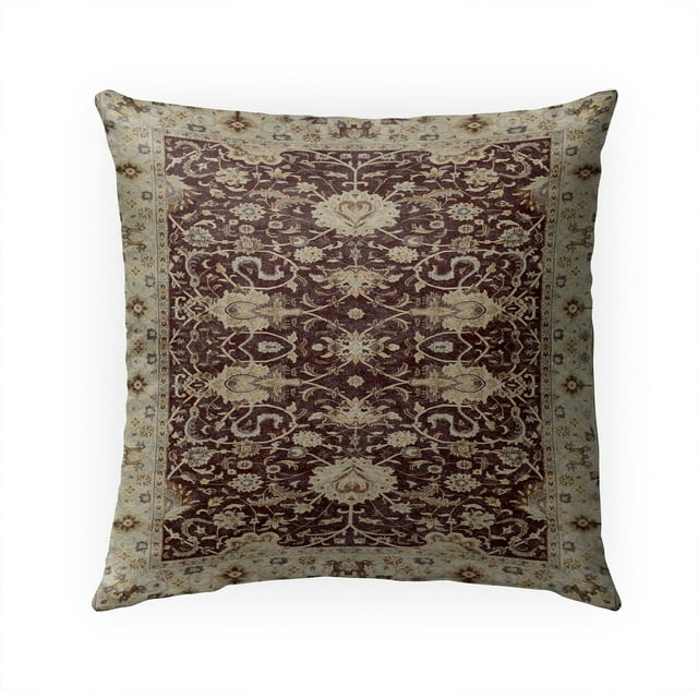 Oushak Burgundy Outdoor Pillow by Kavka Designs