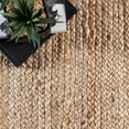 thumbnail image 3 of 3x10 Ft Natural Jute Area Rug, Hand-Woven, Reversible, Farmhouse Boho Style, Durable & Pet-Friendly Rug for Living Room, Dining Room, and Bedroom, 3 of 5