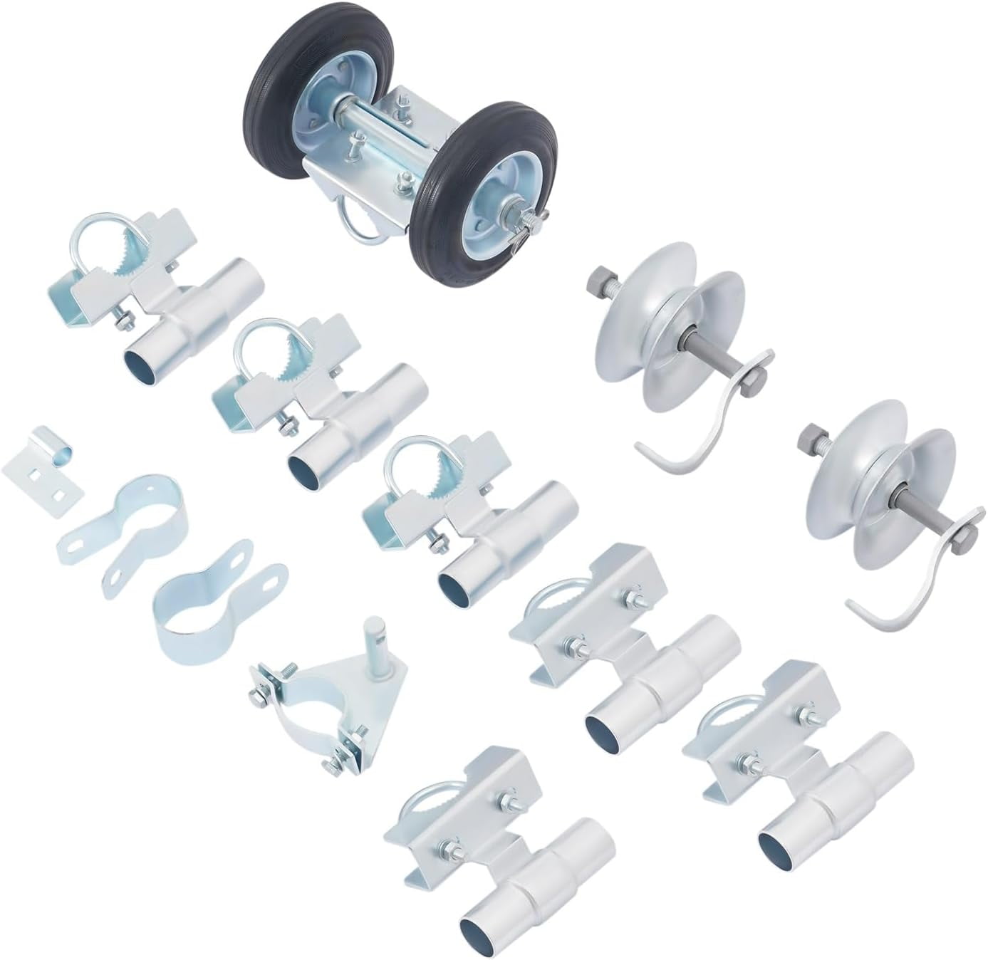 6.3" Sliding Gate Kit,Rolling Gate Hardware Kit Heavy Duty Sliding Gate Rollers for Farm Warehouse Doors,600 lbs