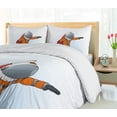 thumbnail image 5 of Ambesonne Space Duvet Cover Set, Astronaut Galaxy Journey, 2-Calking, Orange Grey Red, 5 of 7