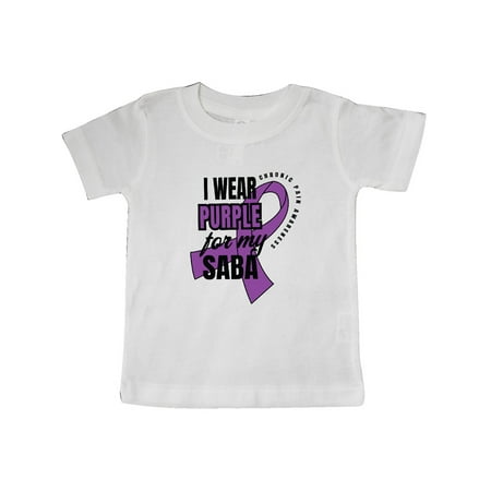 

Inktastic Chronic Pain I Wear Purple For My Saba Gift Baby Boy or Baby Girl T-Shirt