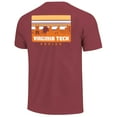 thumbnail image 3 of Men's Maroon Virginia Tech Hokies Striped Campus Skyline T-Shirt, 3 of 3