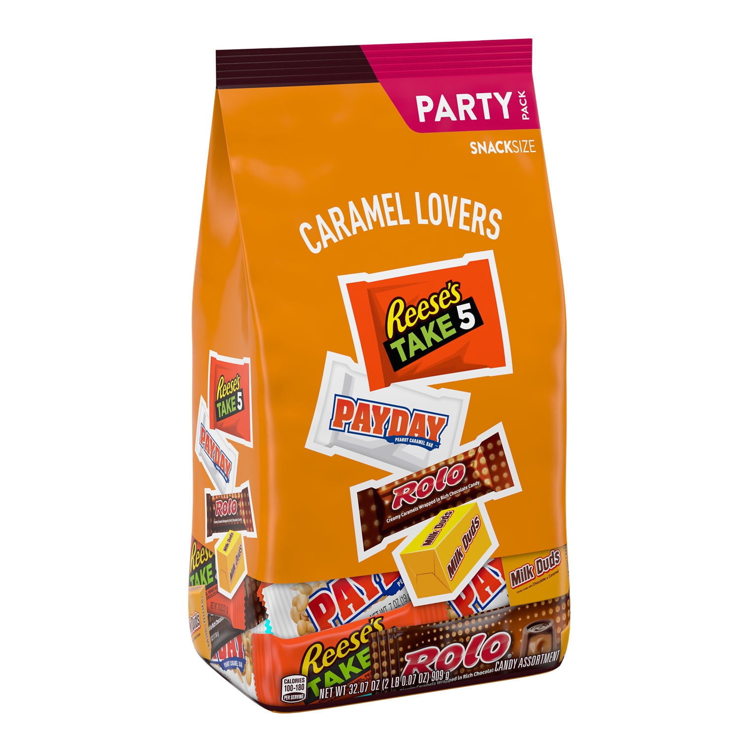 Hershey Caramel Lovers Caramel Assortment Snack Size, Individually Wrapped Candy Bulk Party Pack, 32.07 oz