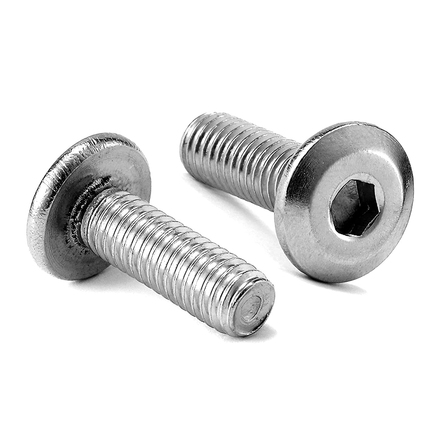 M6 x 18mm 20Pcs Flat Head Hex Socket Cap Screws Bolts, 304 Stainless