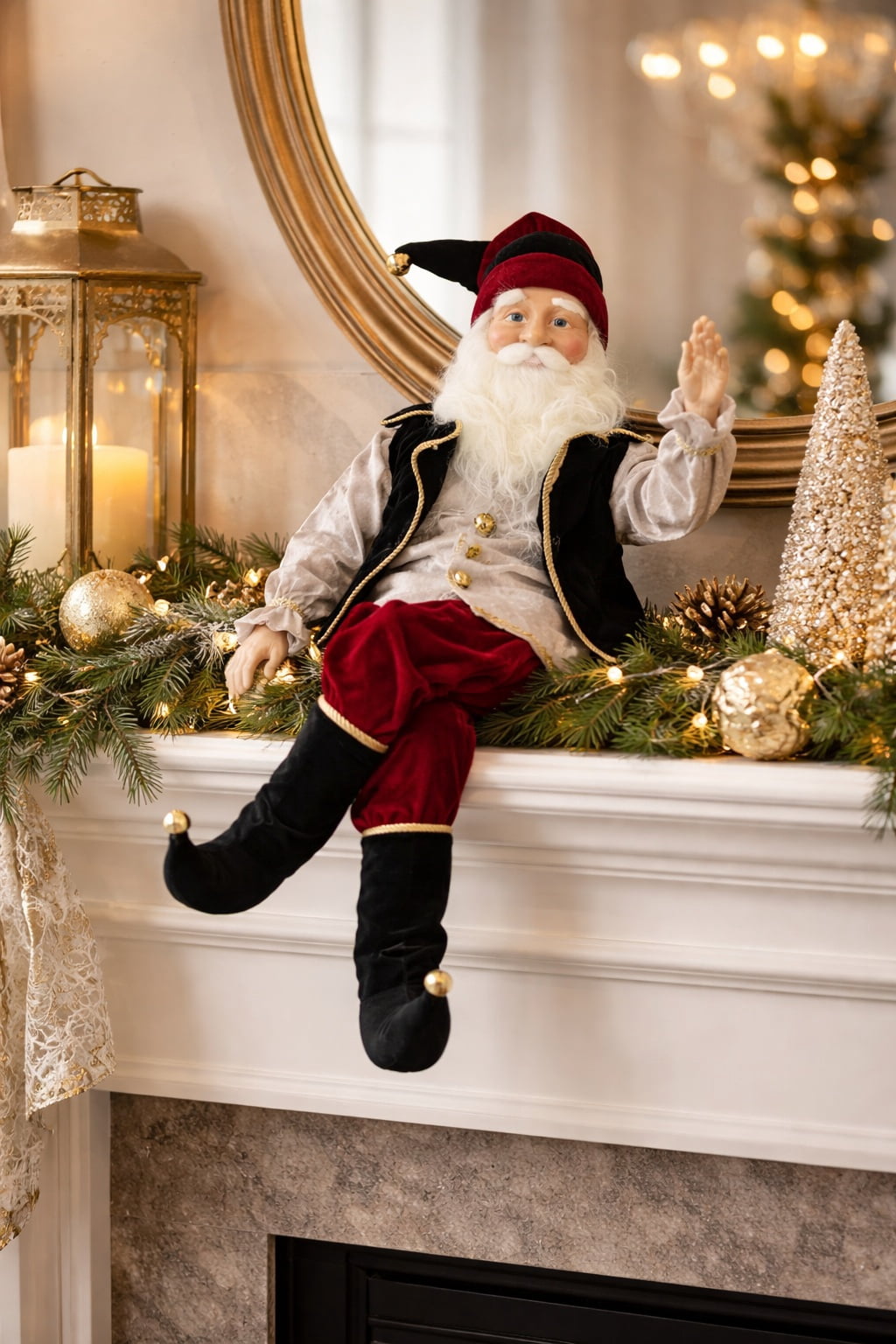 Elf Boy | Christmas Standing Santa Figurine, IN Indian Santa's