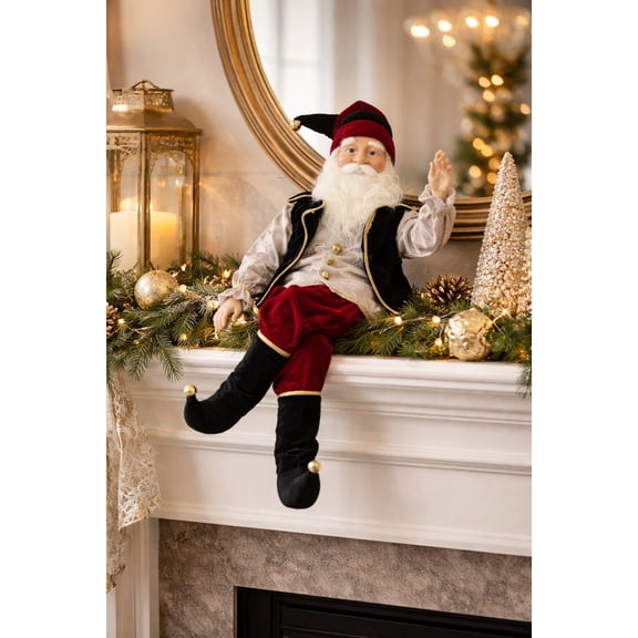 Northlight Whimsical Poseable Elf with Jingle Bells Hanging Christmas Figure - 22"