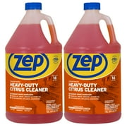 Zep Heavy-Duty Citrus Degreaser Cleaner Concentrate - 1 Gallon (2 Units) ZUCIT128CA2 - Restaurant Grade Degreaser and Cleaner Removes Oil, Grease, Adhesive, and Kitchen Soil