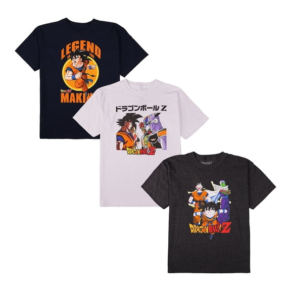 Dragon Ball Z Legend In The Making Youth 3-Pack Crew Neck Short Sleeve T-shirts