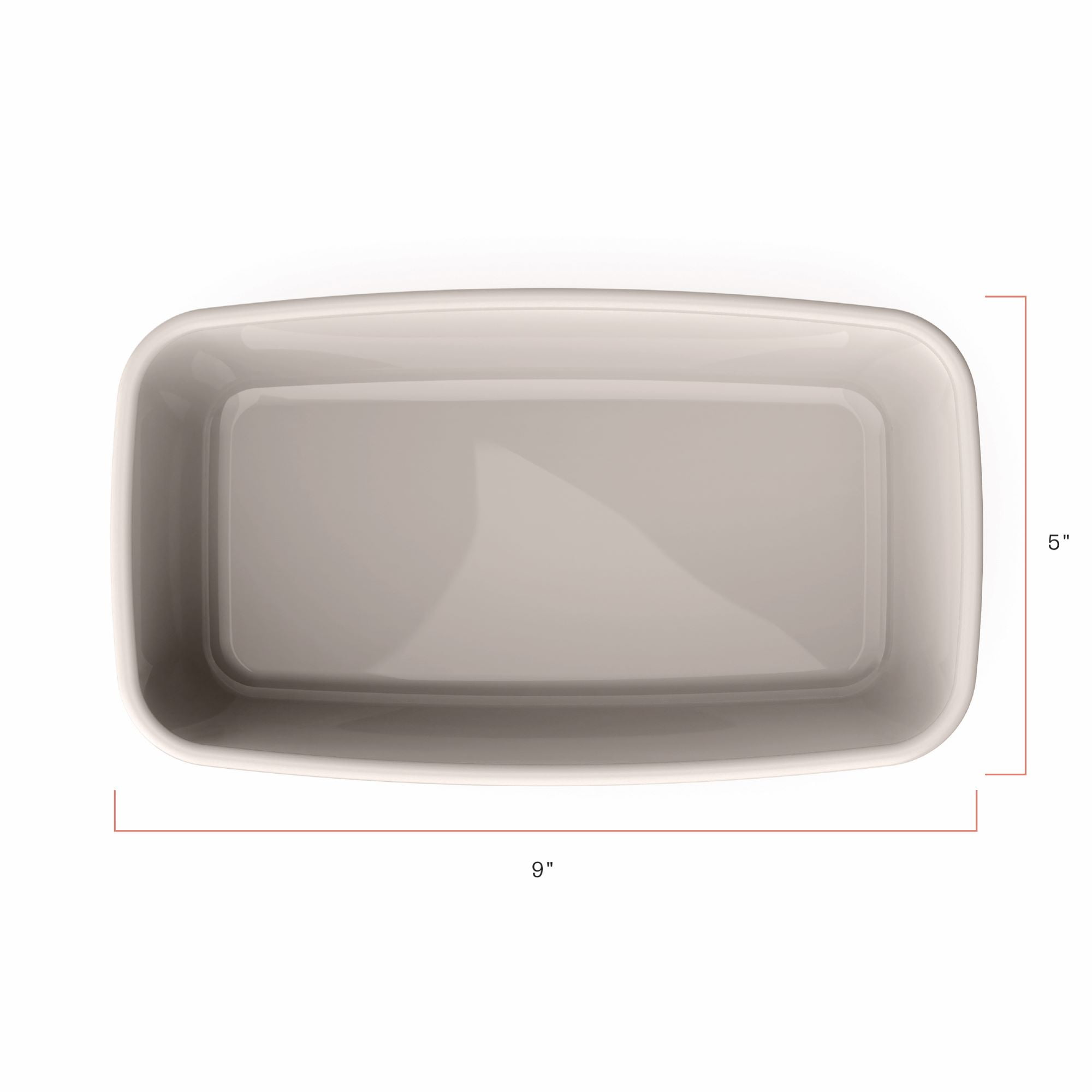Beautiful 8.75”x 4.75” Stoneware Loaf Pan, Porcini Taupe by Drew Barrymore