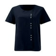 thumbnail image 7 of TYGHBN Trendy Women's T Shirts Casual Round Neck Top for Everyday Wear for Summer Easy To Pair with Jeans Or Casual Pants Womens Short Sleeve Athletic Tops Shirt Pack for Women Womens Shirts Long, 7 of 7