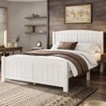 thumbnail image 5 of ChenyueFurn Full Size Platform Bed, Solid Wood Frame with Support Slats,White, 5 of 10