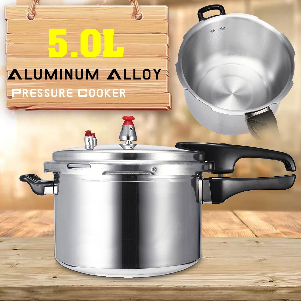 Aluminum Pressure Cooker Stovetop Fast Cooker Pot Pressure Regulator