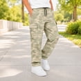 thumbnail image 2 of JAJAHO Boys Girls Camo Cargo Pants Back To School Clothes Casual Drawstring Relaxed Fit Straight Leg Pants 5-16Y, 2 of 5